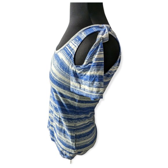Hang Ten Blue & Gray Striped Short Sleeve Top - Picture 4 of 9